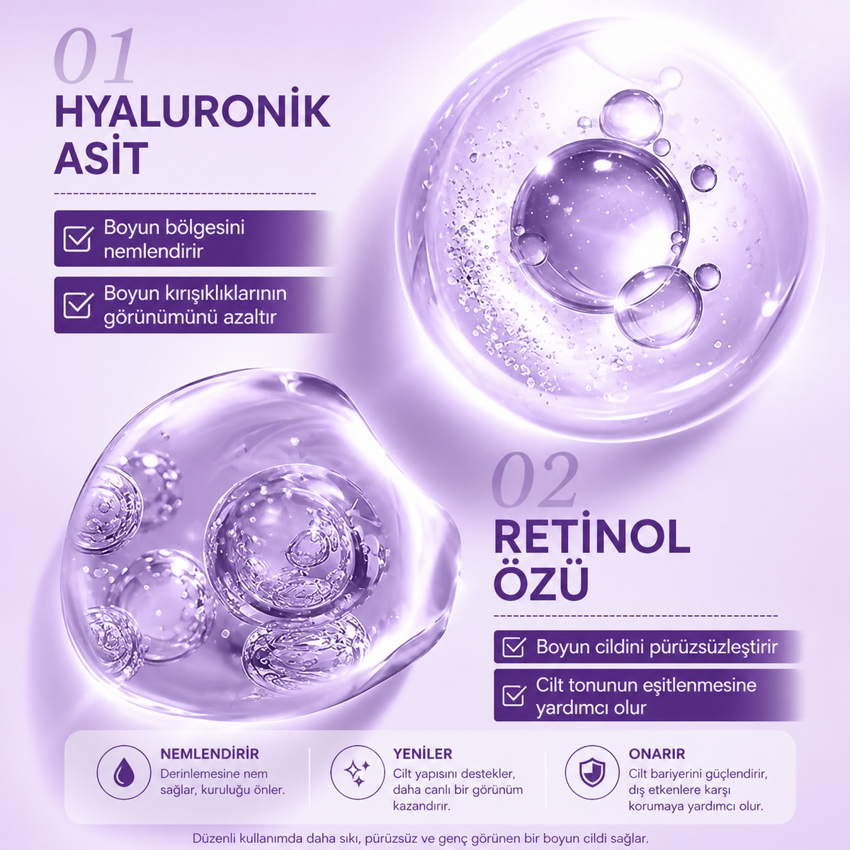 Silindir Masajlı Boyun Kremi Kolajen ve Hyaluronik Asit | Boynu Sıkılaştırır, Kırışıklıkları ve Çift Çeneyi Azaltır