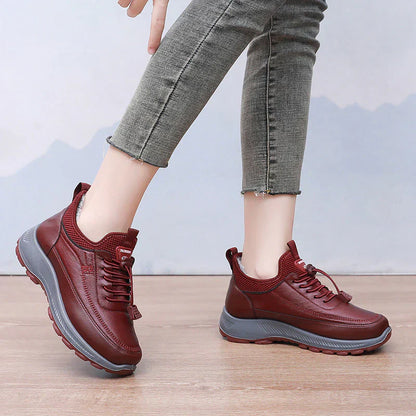 Su geçirmez ortopedik deri yünlü ayakkabılar